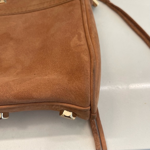 Rebecca Minkoff M.A.C. Mini Suede Crossbody in Nutmeg - Picture 9 of 9
